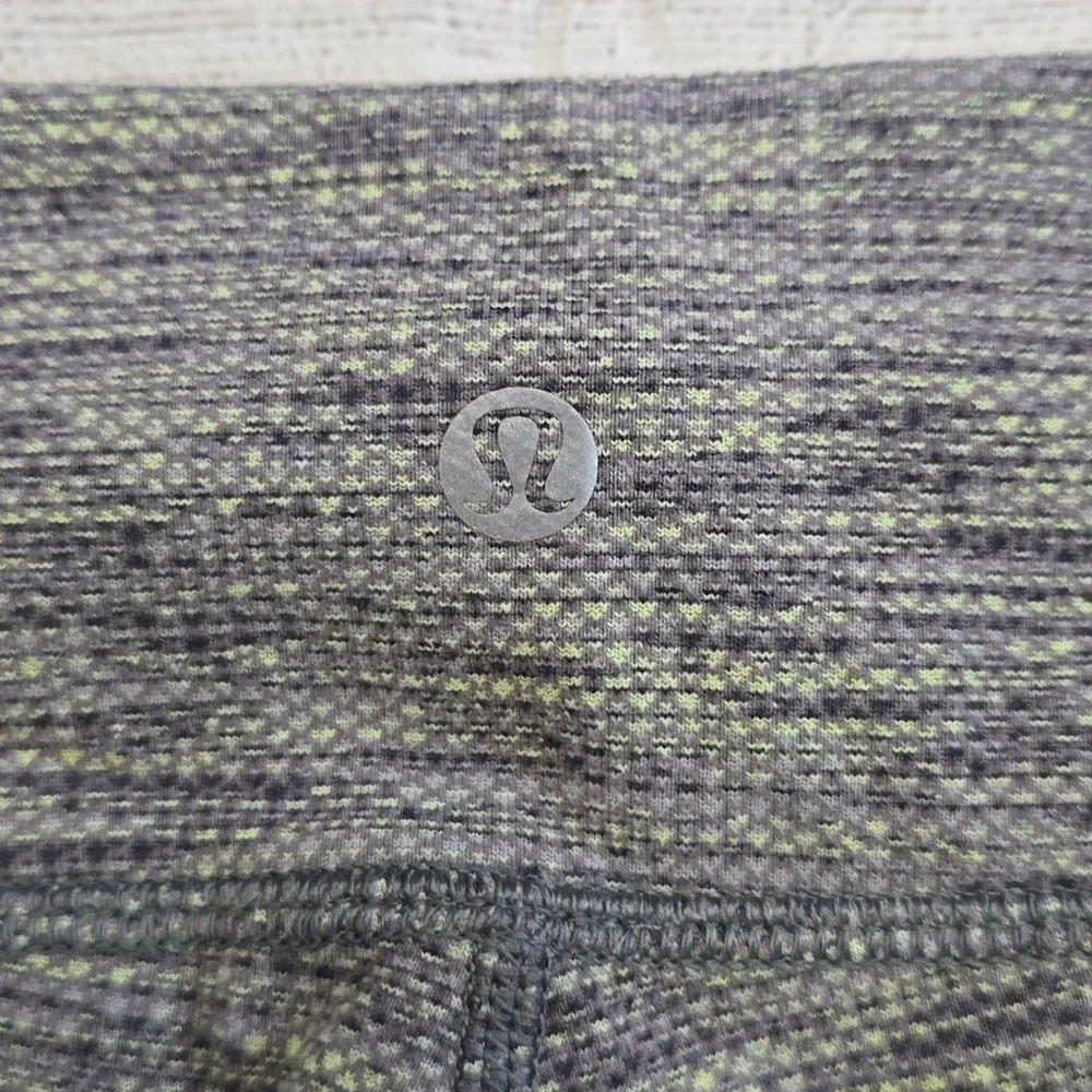 EUC 💎 Lululemon Wunder Under Crop Leggings 4 Green Space Dye Mid Rise SIZE 4 - Picture 5 of 8